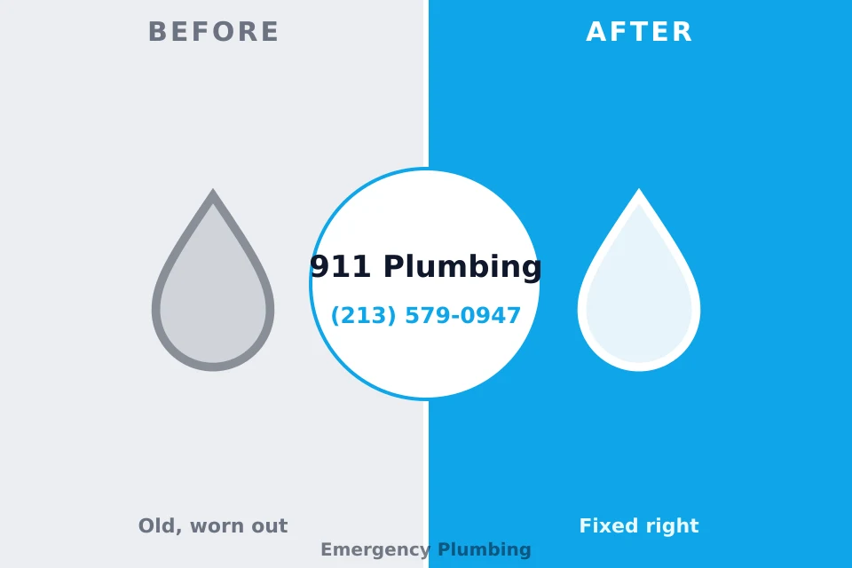 Before and after: plumbing repair Calumet Park, IL